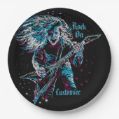 Felsen auf Schwermetall Pappteller (Vorderseite)