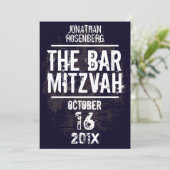 Felsen-Band-Bar Mitzvah alle Einladung tippen (Stehend Vorderseite)
