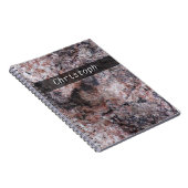 Felsen-Beschaffenheit Pinkish mit irgendeinem Text Notizblock (Rechte Seite)