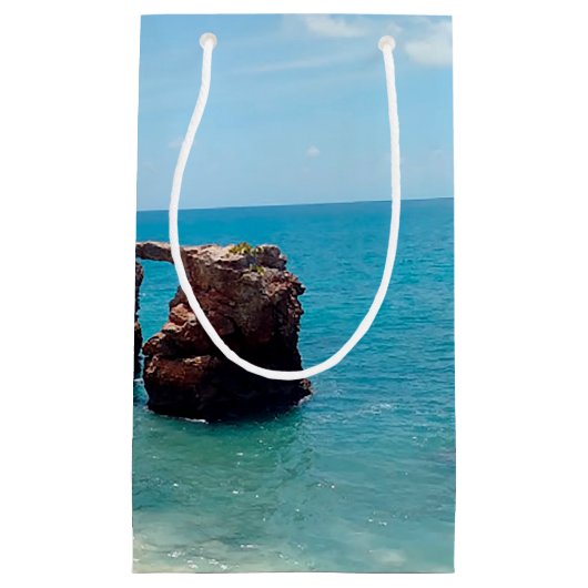 Felsen-Brücke am Strand, Puerto Rico, Cabo Rojo Kleine Geschenktüte (Vorderseite)