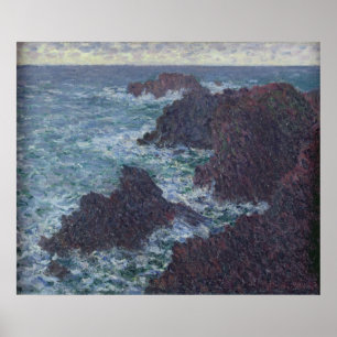 Felsen Claude Monets   am Belle-Ile, die wilde Poster