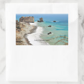 Felsen der Aphrodite, Zypern, Rechteckiger Aufkleber (Tasche)