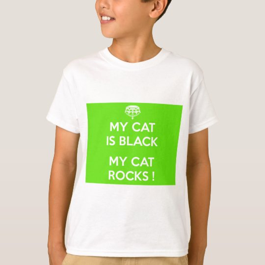 Felsen der schwarzen Katze T-Shirt