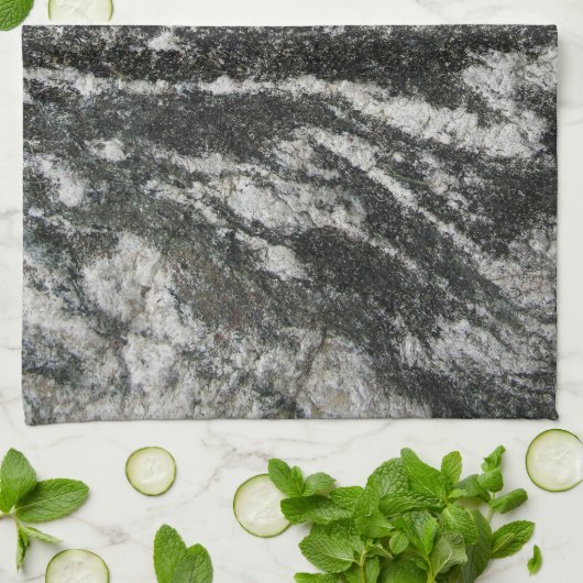 Felsen-Felsen mit grauem Geologie-Katzen-Muster Küchentuch (Gefaltet)