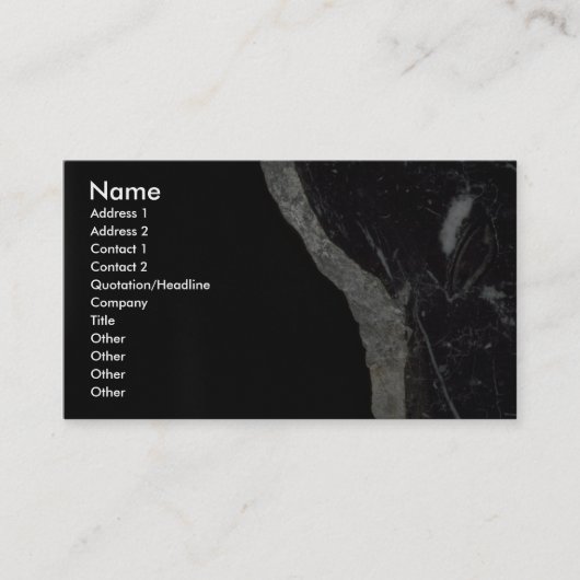 Felsen-fester Andrea Störung Visitenkarte (Vorderseite)