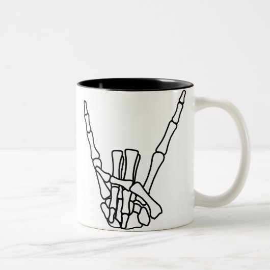 Felsen, Frieden Zweifarbige Tasse (Rechts)