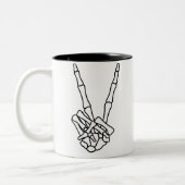 Felsen, Frieden Zweifarbige Tasse (Links)