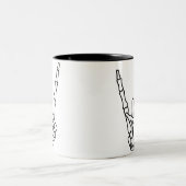 Felsen, Frieden Zweifarbige Tasse (Mittel)