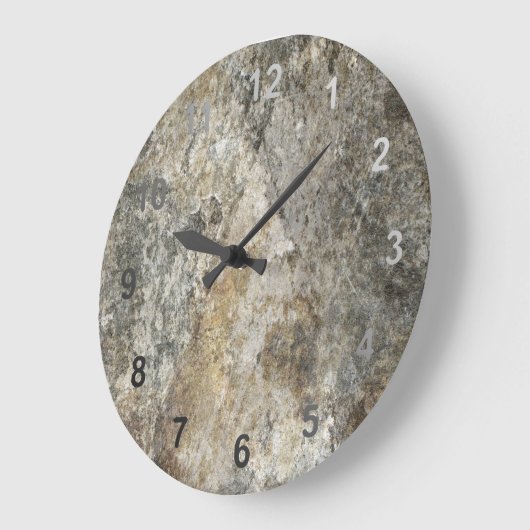 Felsen-Gesicht Große Wanduhr (Winkel)