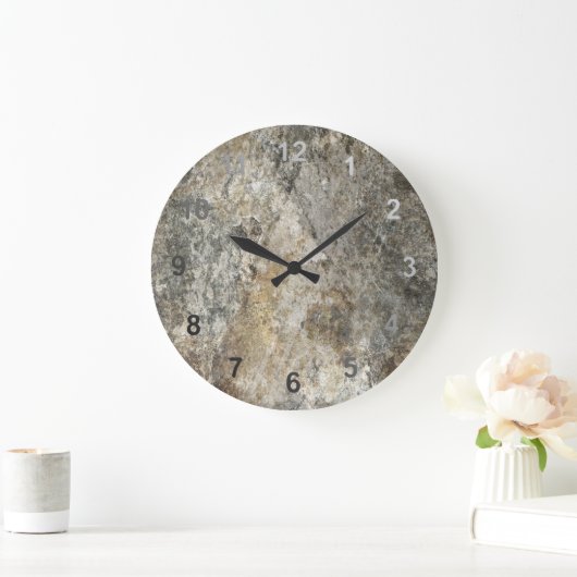Felsen-Gesicht Große Wanduhr (Zuhause)