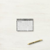 Felsen-graue Granit-Beschaffenheit mit Text Post-it Klebezettel (Auf Schreibtisch)