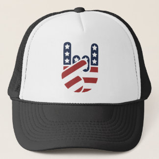 Felsen-Hand USA Truckerkappe