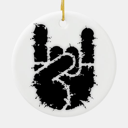 Felsen-Hand w/Distortion Keramikornament (Hinten)