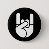 Felsen-HandSchablone Button (Vorderseite)