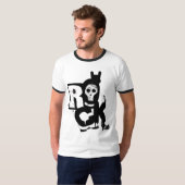 Felsen-Handschädel-Wecker T T-Shirt (Vorne ganz)