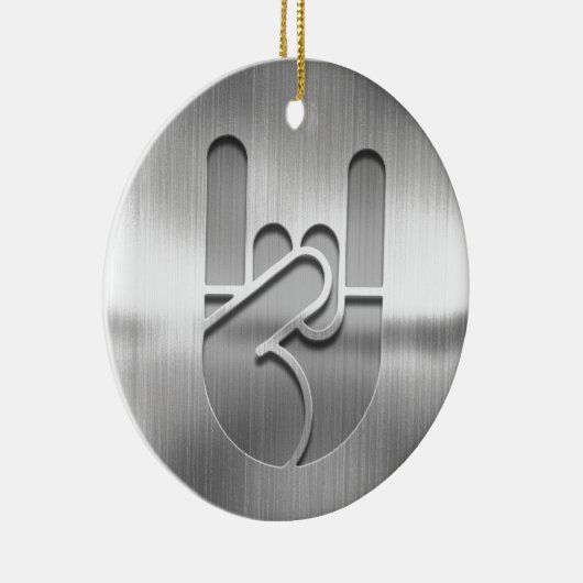 Felsen-Handstahl Keramik Ornament (Rechts)