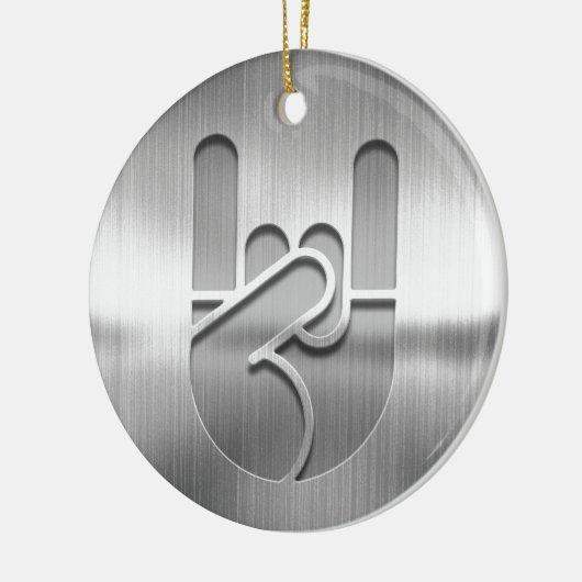 Felsen-Handstahl Keramik Ornament (Links)