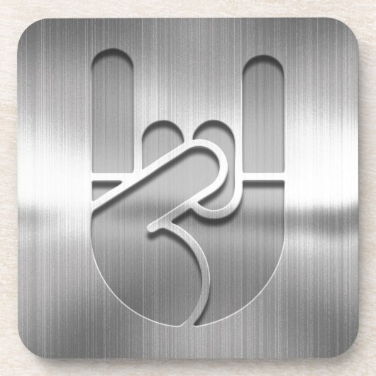 Felsen-Handstahl Untersetzer (Vorderseite)