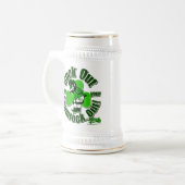 Felsen heraus mit Ihrem Kleeblatt heraus! Bierglas (Vorderseite Links)