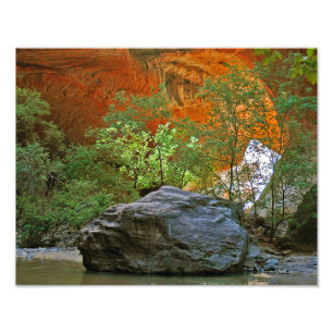 Felsen im Fluss Fotodruck