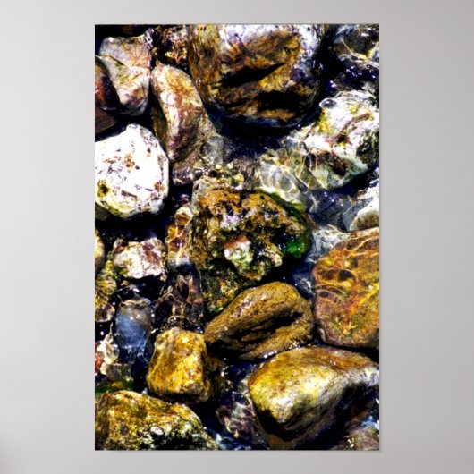 Felsen im Fluss Poster (Vorne)