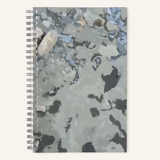 Felsen im Fluss Spiral-Notebook Notizblock (Vorderseite)