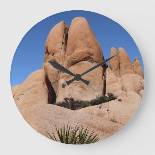 Felsen im Joshua-Tree-Nationalpark Große Wanduhr