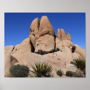 Felsen im Joshua-Tree-Nationalpark Poster