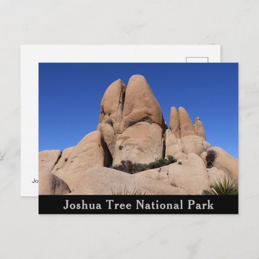 Felsen im Joshua-Tree-Nationalpark Postkarte (Vorne/Hinten)