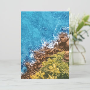 Felsen im Meer, Ansicht von oben 1 Dankeskarte