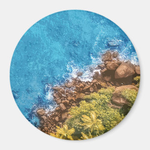 Felsen im Meer, Ansicht von oben 1 Magnet