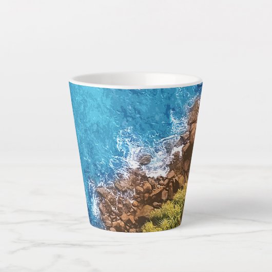 Felsen im Meer, über Sicht 1 Milchtasse (Vorderseite)