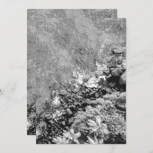 Felsen im Meer, über Sicht 2 Dankeskarte (Vorne/Hinten)