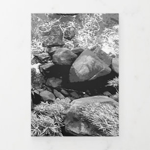 Felsen im Meer, über Sicht 2 Dreifach Gefaltete Urlaubskarte