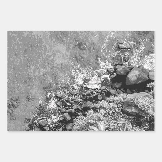 Felsen im Meer, über Sicht 2 Geschenkpapier Set (Vorderseite 3)