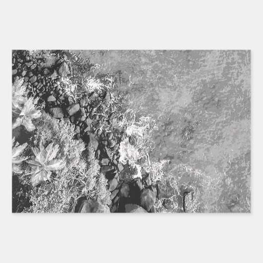 Felsen im Meer, über Sicht 2 Geschenkpapier Set (Vorderseite 2)