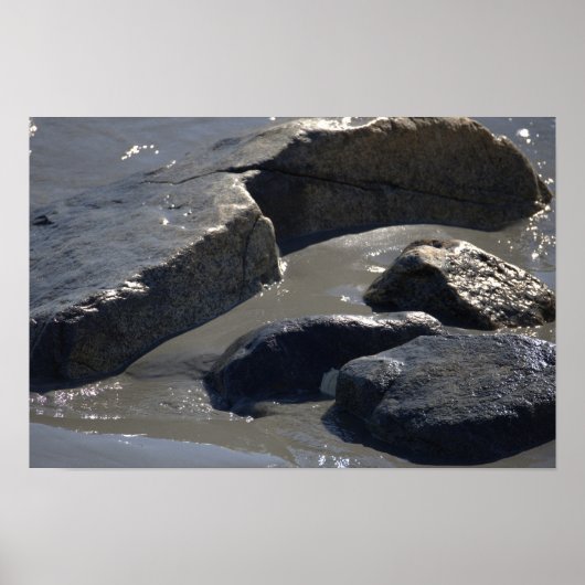 Felsen im Ozean Poster (Vorne)