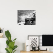 Felsen im Wasser-Foto drucken Poster (Heimbüro)