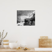 Felsen im Wasser-Foto drucken Poster (Küche)