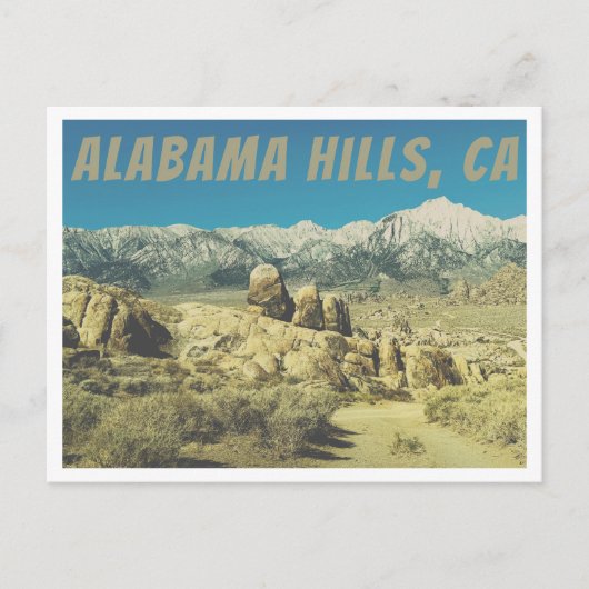Felsen in Alabama Hills Postkarte (Vorderseite)