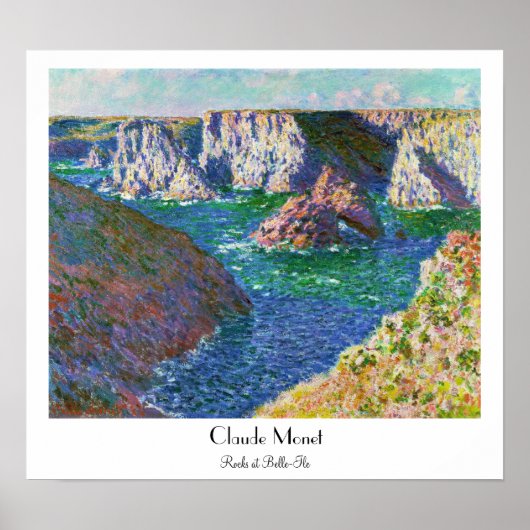 Felsen in Belle-Ile Claude Monet Poster (Vorne)
