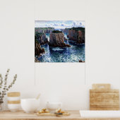Felsen in Port-Goulphar, Belle-Île Poster (Küche)