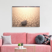 Felsen in trocken gecrackter Wüste Landschaft Leinwanddruck (Insitu (Wohnzimmer))