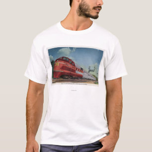 Felsen-Insel RocketStreamlined Zug T-Shirt