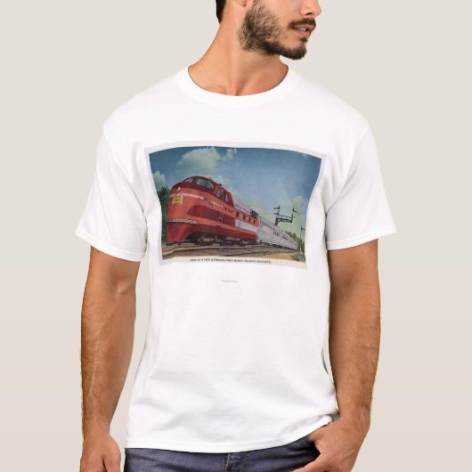 Felsen-Insel RocketStreamlined Zug T-Shirt (Vorderseite)