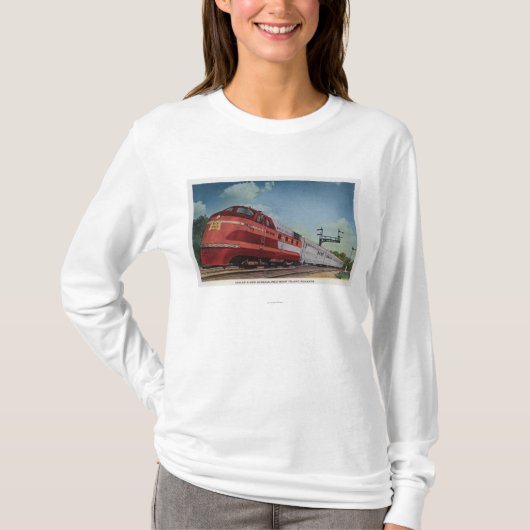 Felsen-Insel RocketStreamlined Zug T-Shirt (Vorderseite)