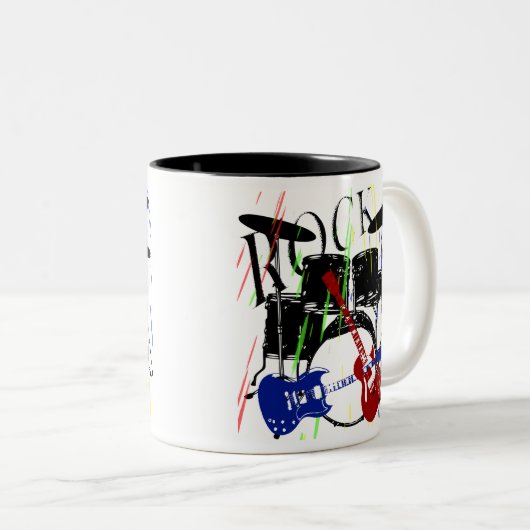 Felsen-Kaffee-Tasse Zweifarbige Tasse (VorderseiteRechts)