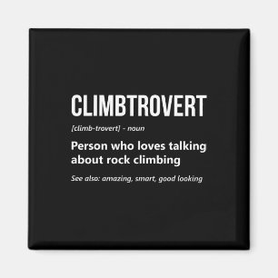 Felsen klettern Liebhaber Lustig Climbtrovert Defi Magnet