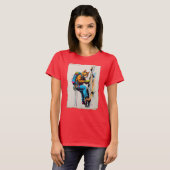 Felsen kletternde Katze! T-Shirt (Vorne ganz)