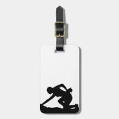 Felsen-KletternSilhouette Gepäckanhänger (Vorderseite vertikal)